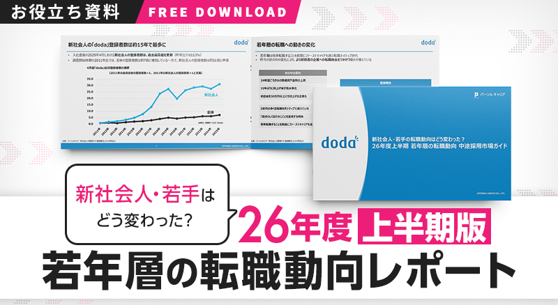 新社会人・若手はどう変わった?26年度上半期版 若年層の転職動向レポート