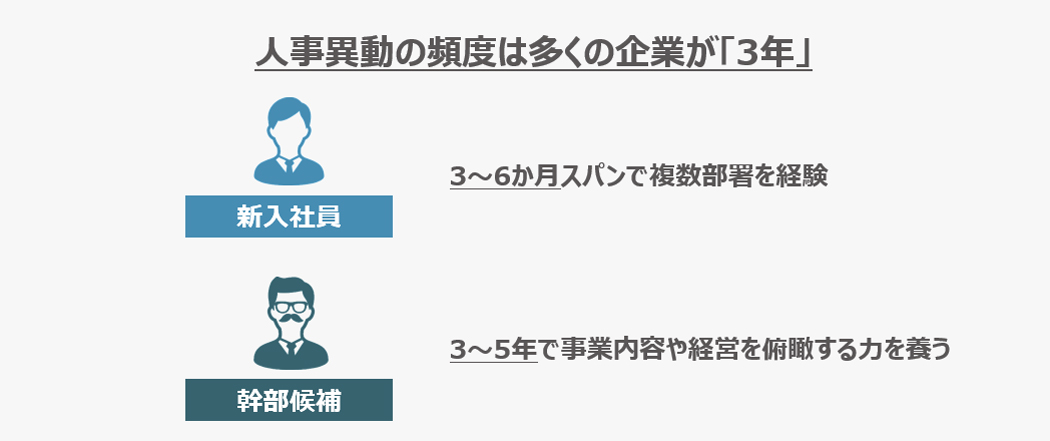 ジョブローテーションはどれくらいの期間・頻度で行うもの？