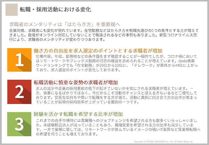 求職者のメンタリティーに変化。「働き方」を重視する人が増えている01