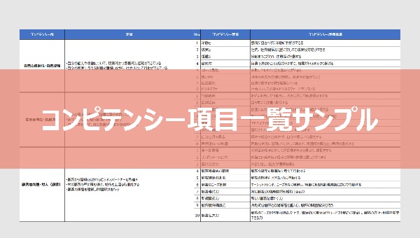 コンピテンシー評価シート