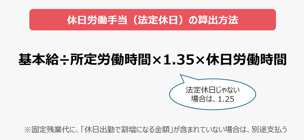 休日出勤の場合の対応（割増賃金の考え方）