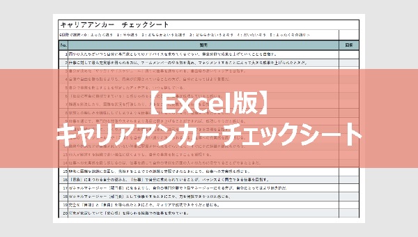キャリアアンカーチェックシート