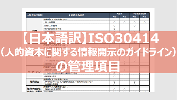 ISO30414の日本語翻訳