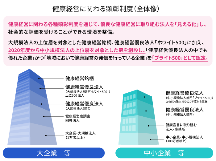 健康経営に関わる顕彰制度（全体像）